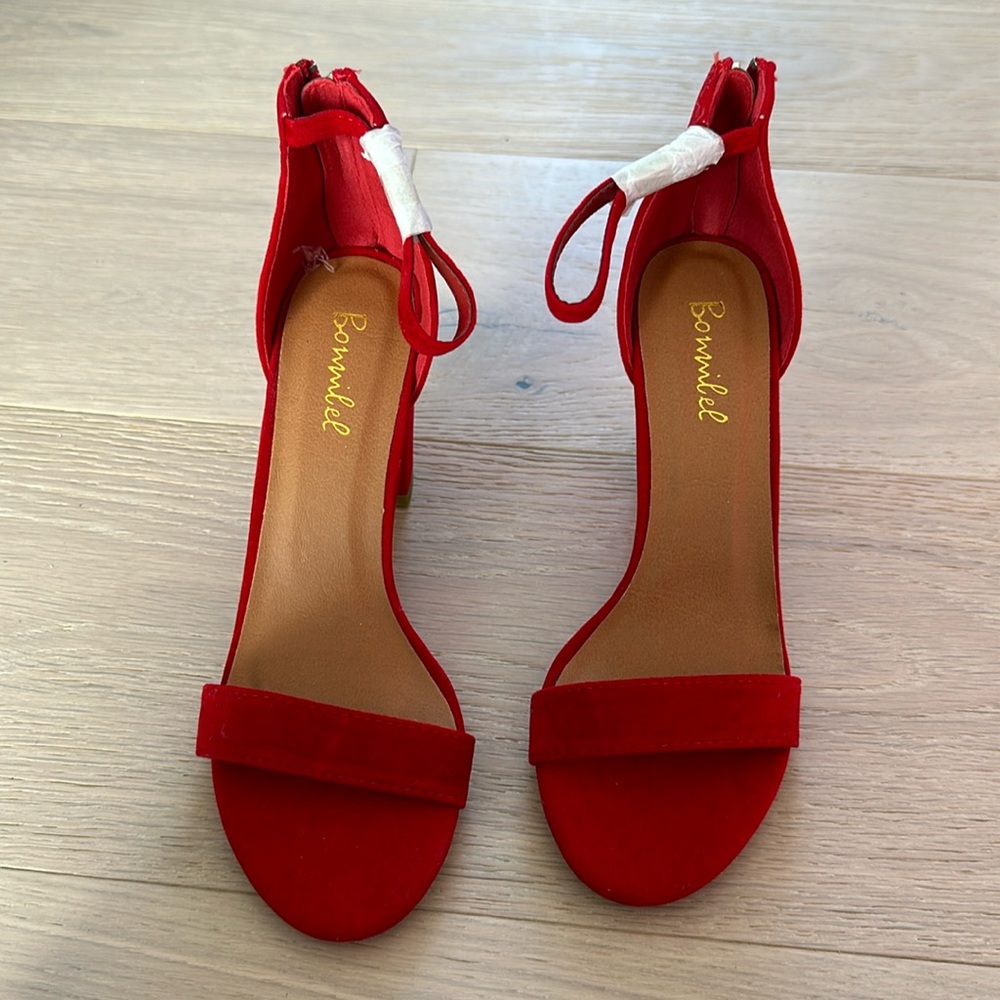New Red Wedge Sandals